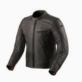 Giacca Rino, una giacca in pelle bovina con protezioni SEESMART. Design moderno e leggero. Di REV'IT!.